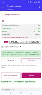 SILVER10 coupon verification screenshot