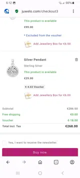 PARTY18 coupon verification screenshot