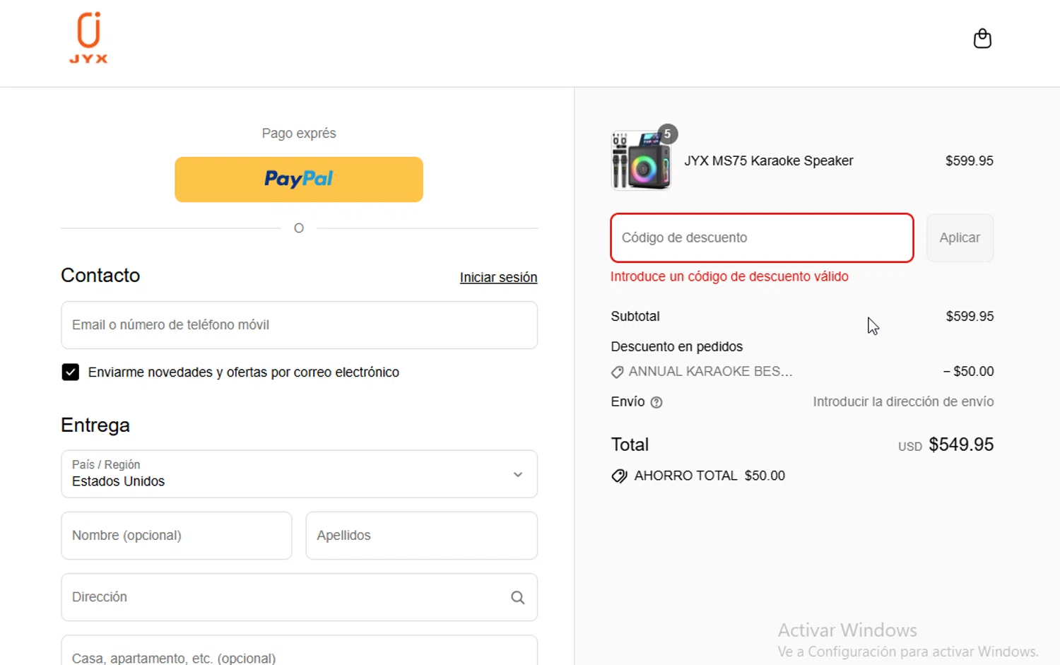 JYX discount code screenshot showing code JYX10 applied at JYX checkout page. Uploaded by SimplyCodes community member VictoriousElite9587 on Sep 15, 2025