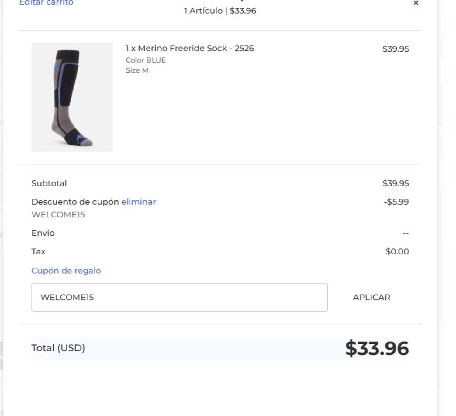 K2 Snow coupon code screenshot showing code WELCOME15 applied at K2 Snow checkout page. Uploaded by SimplyCodes community member Akarot on Oct 24, 2025