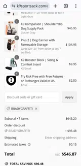 BRADYGRAFFITI coupon verification screenshot