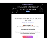 BLACKFRIDAY25 coupon verification screenshot