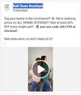 Kali Rose Boutique coupon verification screenshot