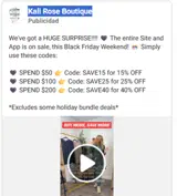 Kali Rose Boutique coupon verification screenshot