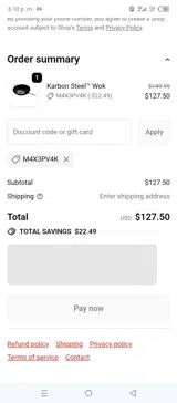 M4X3PV4K coupon verification screenshot