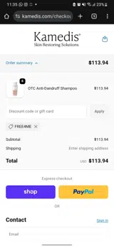 FREE4ME coupon verification screenshot