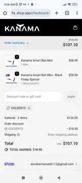Golden15 coupon verification screenshot
