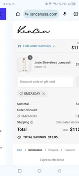 Kancan USA coupon verification screenshot