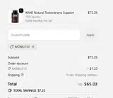 Mobile10 coupon verification screenshot
