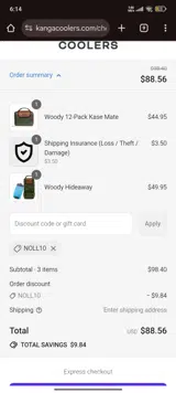 NOLL10 coupon verification screenshot