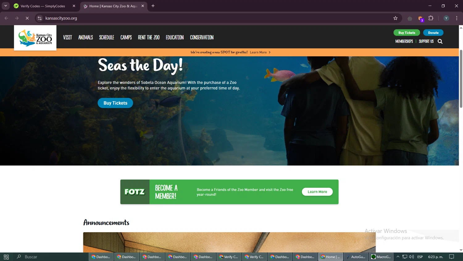 Kansas City Zoo discount code screenshot showing code SPRING25 applied at Kansas City Zoo checkout page. Uploaded by SimplyCodes community member PromoGenius8436 on Mar 20, 2025