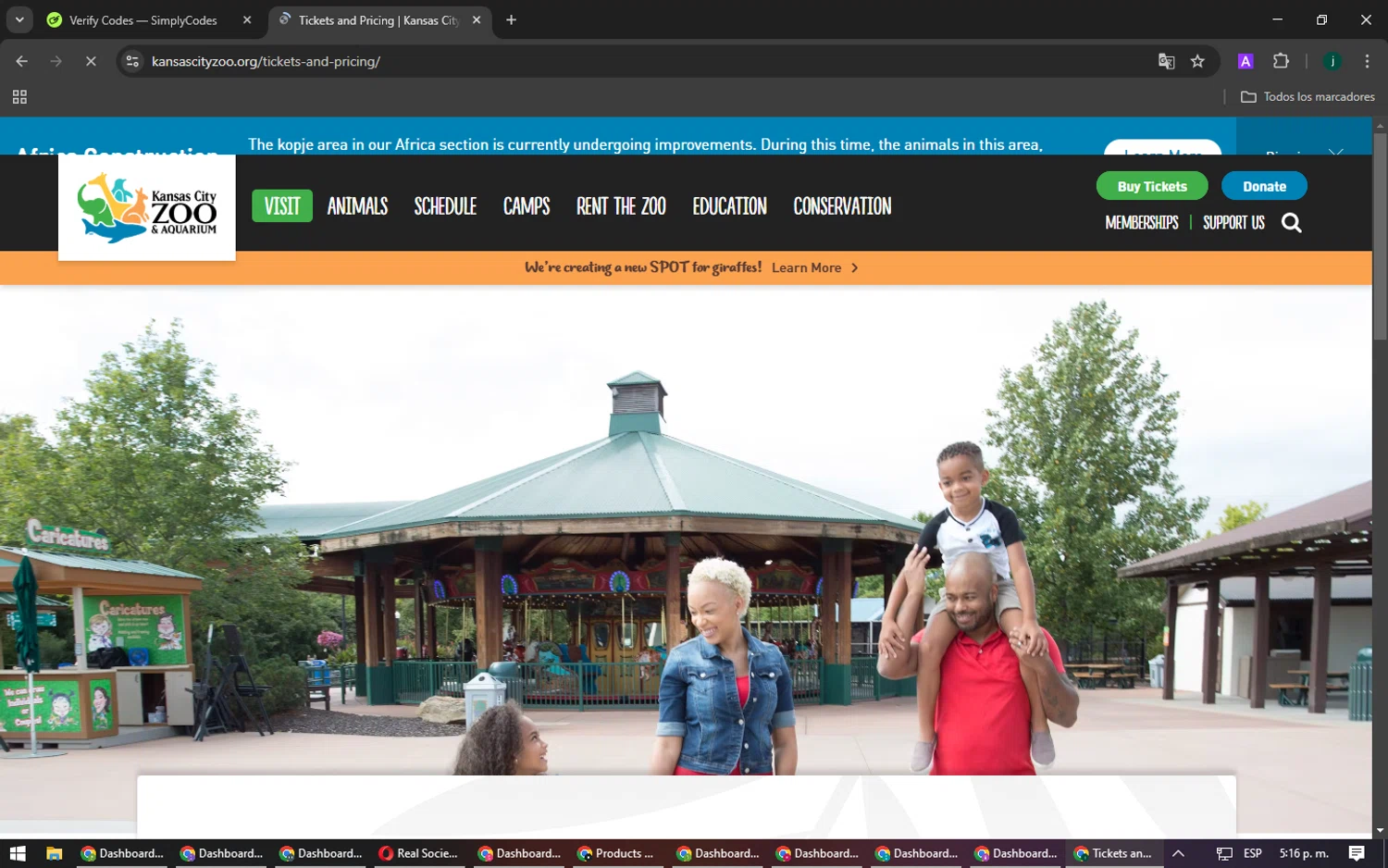 Kansas City Zoo discount code screenshot showing code EXTRA15 applied at Kansas City Zoo checkout page. Uploaded by SimplyCodes community member Noleimportaanadie on Feb 26, 2025