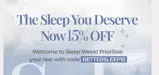 BETTERSLEEP15 coupon verification screenshot