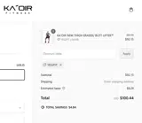 Ka'oir Fitness coupon verification screenshot