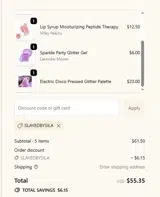 SLAYEDBYSILA coupon verification screenshot
