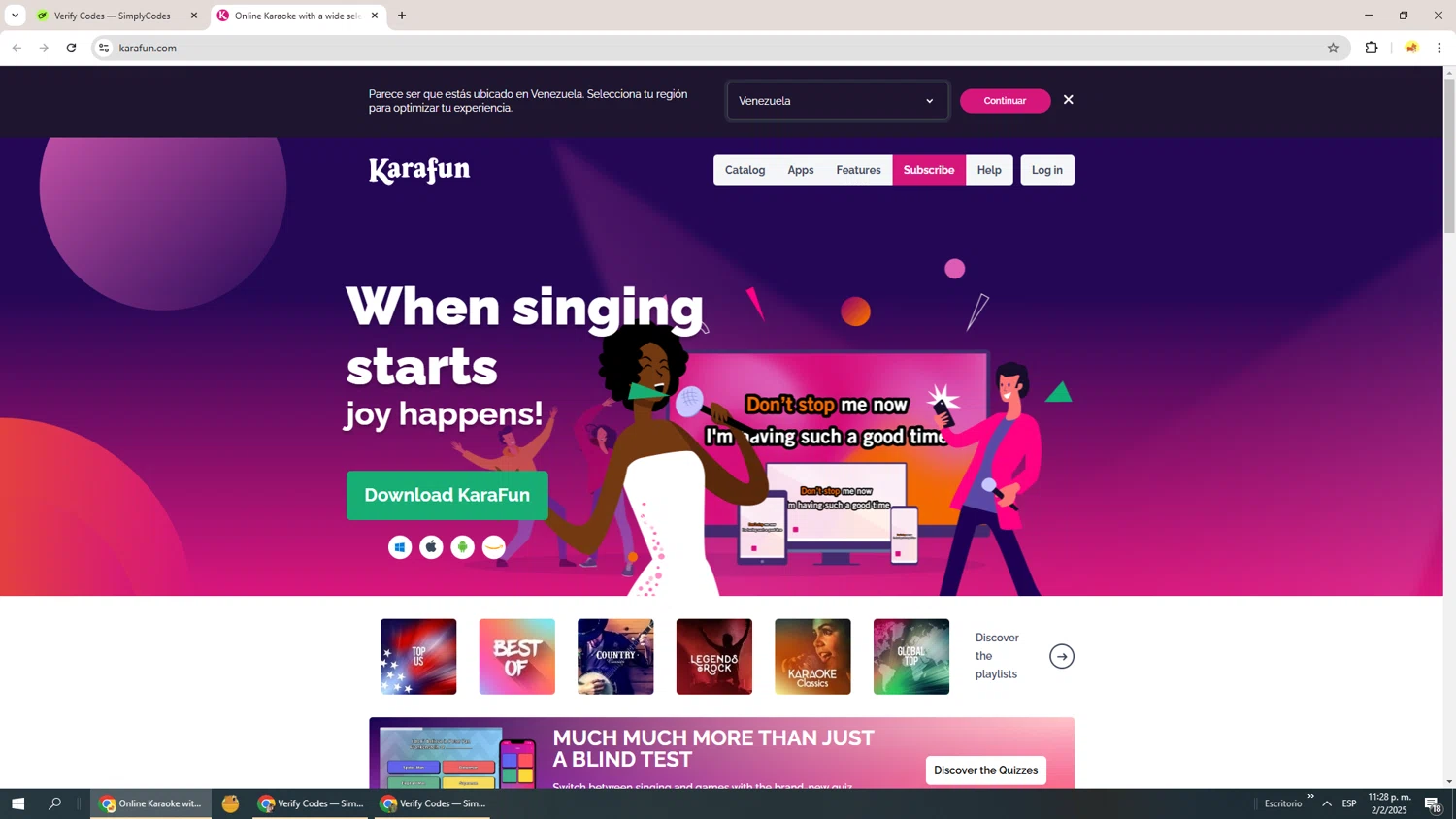 KaraFun promo code screenshot showing code FRESCO25 applied at KaraFun checkout page. Uploaded by SimplyCodes community member Richard251 on Feb 3, 2025