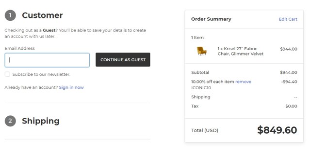 Kardiel checkout page showing Kardiel coupon code box | Screenshot taken by SimplyCodes community member on May 8, 2021