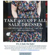 SALE40 coupon verification screenshot