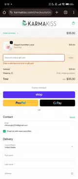KARMACUP coupon verification screenshot