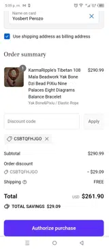 CSBTQFHJGO coupon verification screenshot