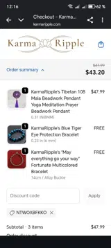 NTWOXBFKKO coupon verification screenshot