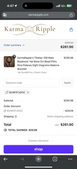 BVNFRTJDOC coupon verification screenshot