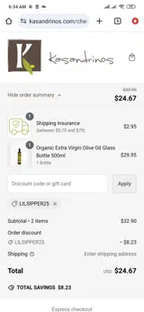 LILSIPPER25 coupon verification screenshot