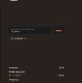 COLINE10 coupon verification screenshot