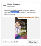 Kastel Denmark US coupon verification screenshot