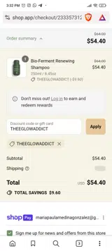 THEEGLOWADDICT coupon verification screenshot