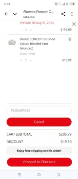 FLOWERS10 coupon verification screenshot