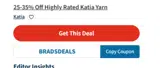 BRADSDEALS coupon verification screenshot