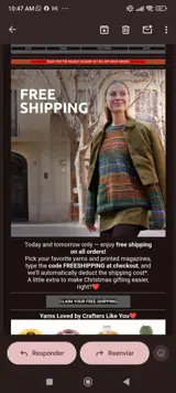 Freeshipping coupon verification screenshot