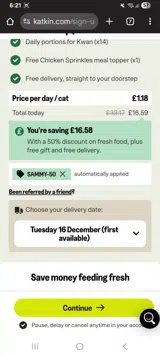 Sammy-50 coupon verification screenshot