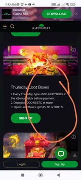 KatsuBet coupon verification screenshot