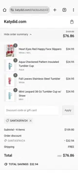 SANTASFAV24 coupon verification screenshot