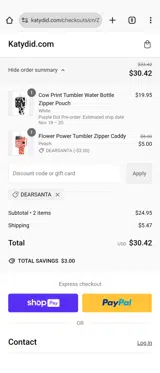 DEARSANTA coupon verification screenshot