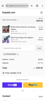 SPOOKYGOOD coupon verification screenshot