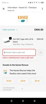 FLOOFS20 coupon verification screenshot