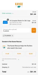 FLASH20 coupon verification screenshot