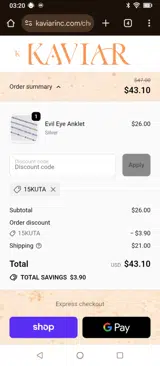 15KUTA coupon verification screenshot