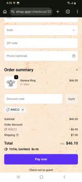 RWE22 coupon verification screenshot