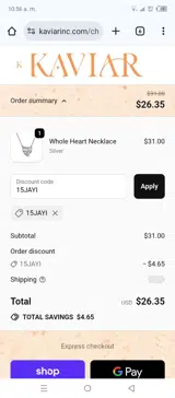 15JAYI coupon verification screenshot