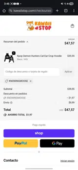 KNOWINGMOOSE coupon verification screenshot