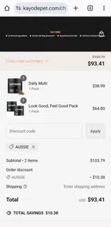 Kayode coupon verification screenshot