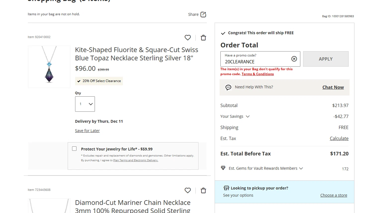 KayOutlet promo code screenshot showing code 20CLEARANCE applied at KayOutlet checkout page. Uploaded by SimplyCodes community member EpicEagle3880 on Dec 6, 2025