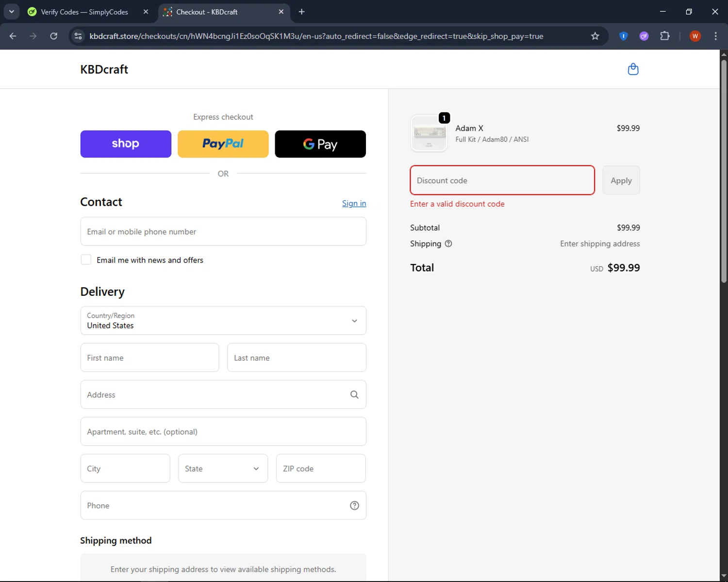 KBDcraft discount code screenshot showing code MUMUKEEBS applied at KBDcraft checkout page. Uploaded by SimplyCodes community member CashPro9699 on Oct 27, 2025