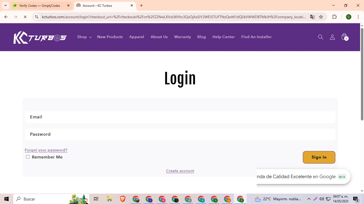 KC Turbos discount code screenshot showing code SLOW6BLOW applied at KC Turbos checkout page. Uploaded by SimplyCodes community member DevianArt on May 14, 2025