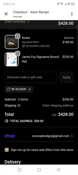 BF-KICKER coupon verification screenshot