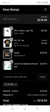 BF-tee coupon verification screenshot
